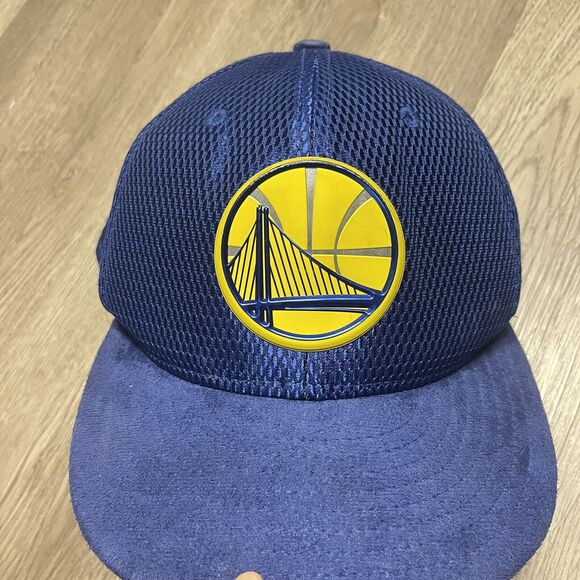 New Golden State Warriors GS Men's Fitted Cap 59FIFTY 5950 Hat basketball 7 1/8 - Picture 2 of 10